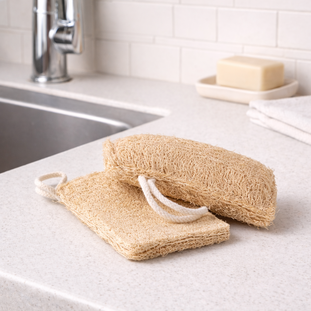 Esponja de Luffa Natural y Biodegradable (x2)