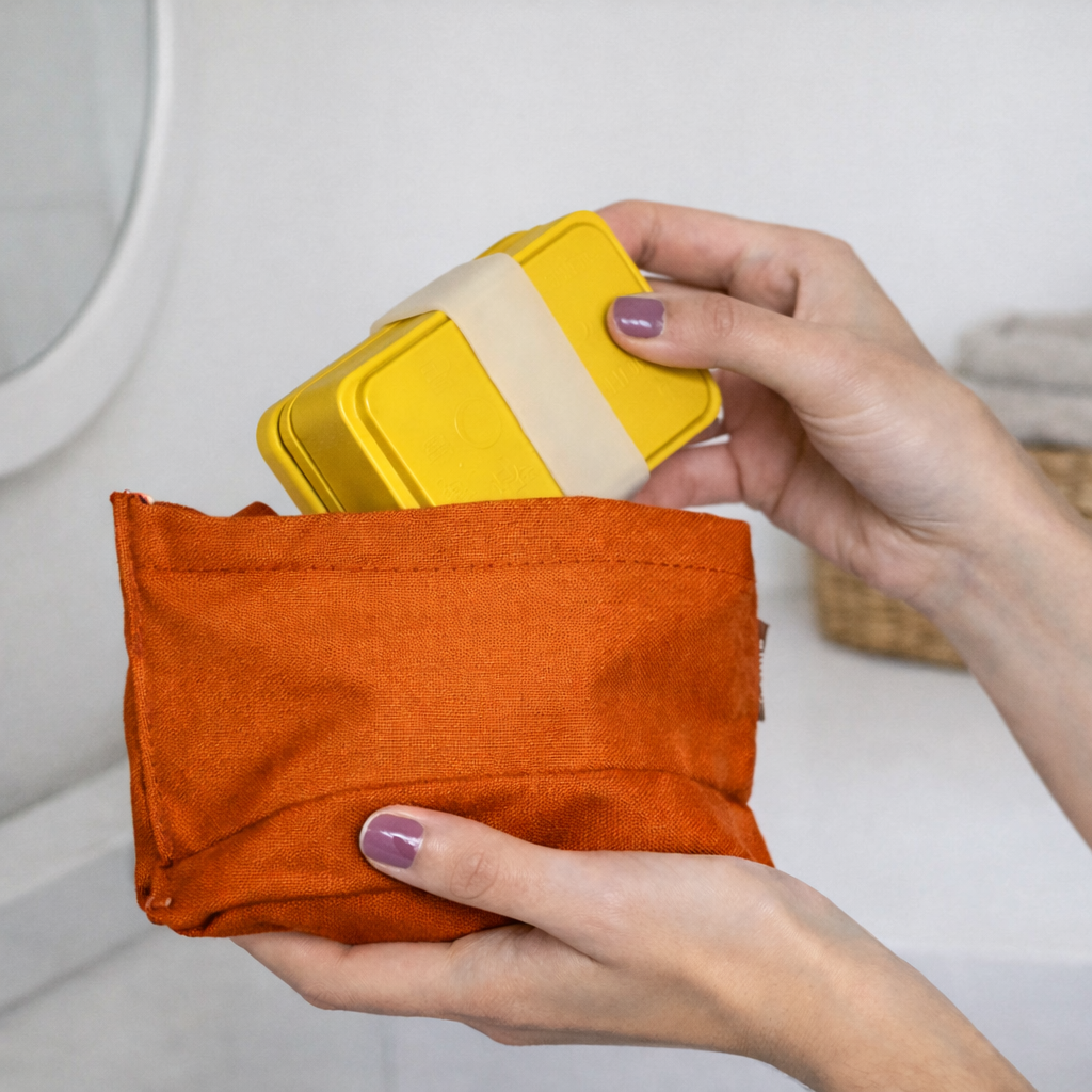 Jabonera hecha con Bambú y Maíz - Hogar y Viajes color Amarillo | HOPERY