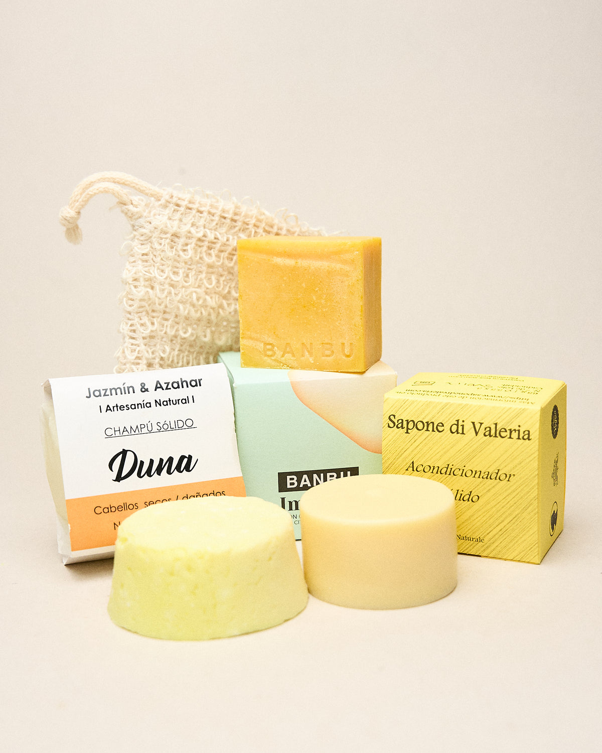 Conjunto Nutritivo Jabón + Champú + Acondicionador + Sisal