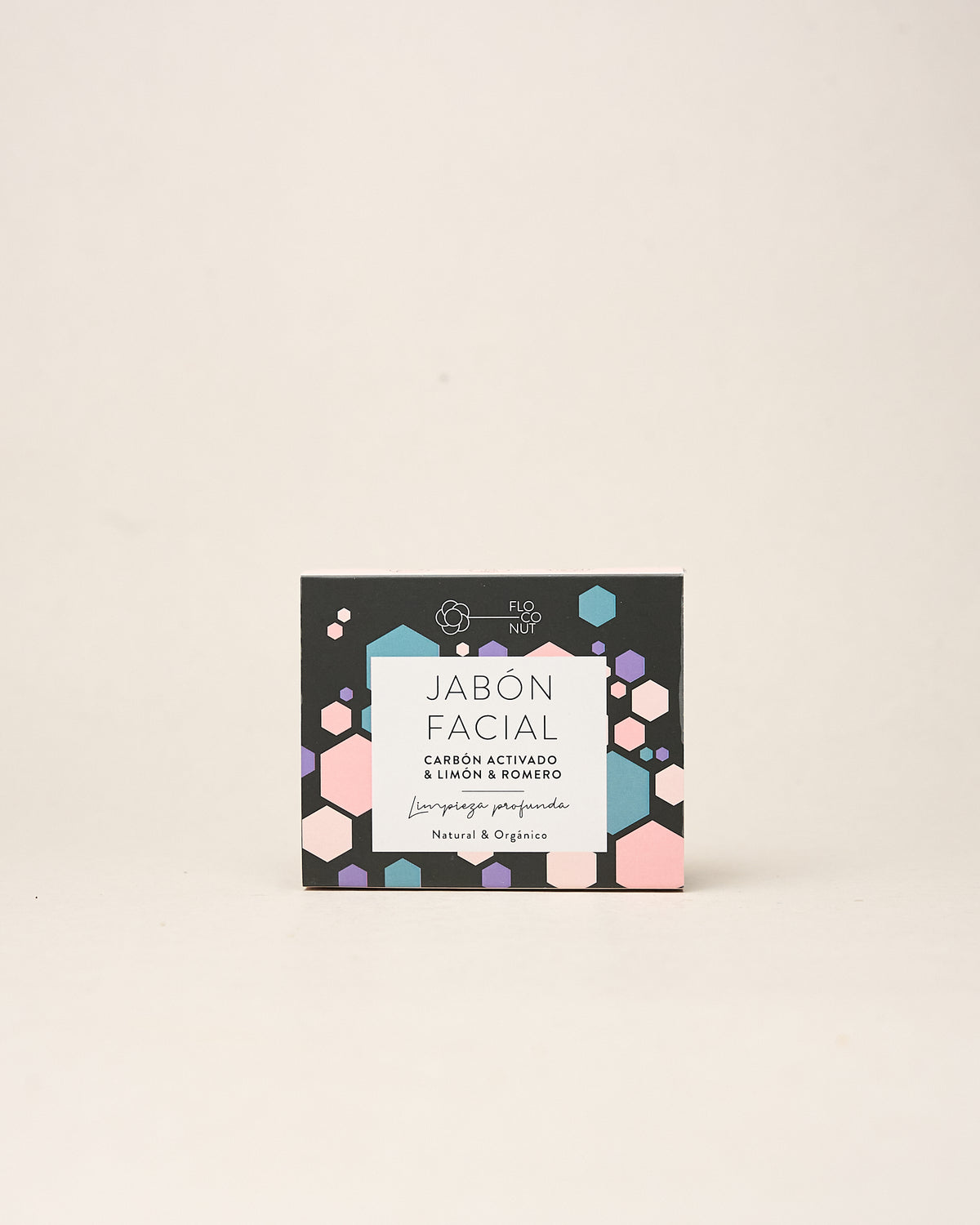 Jabón facial purificante para piel grasa carbón, limón y romero