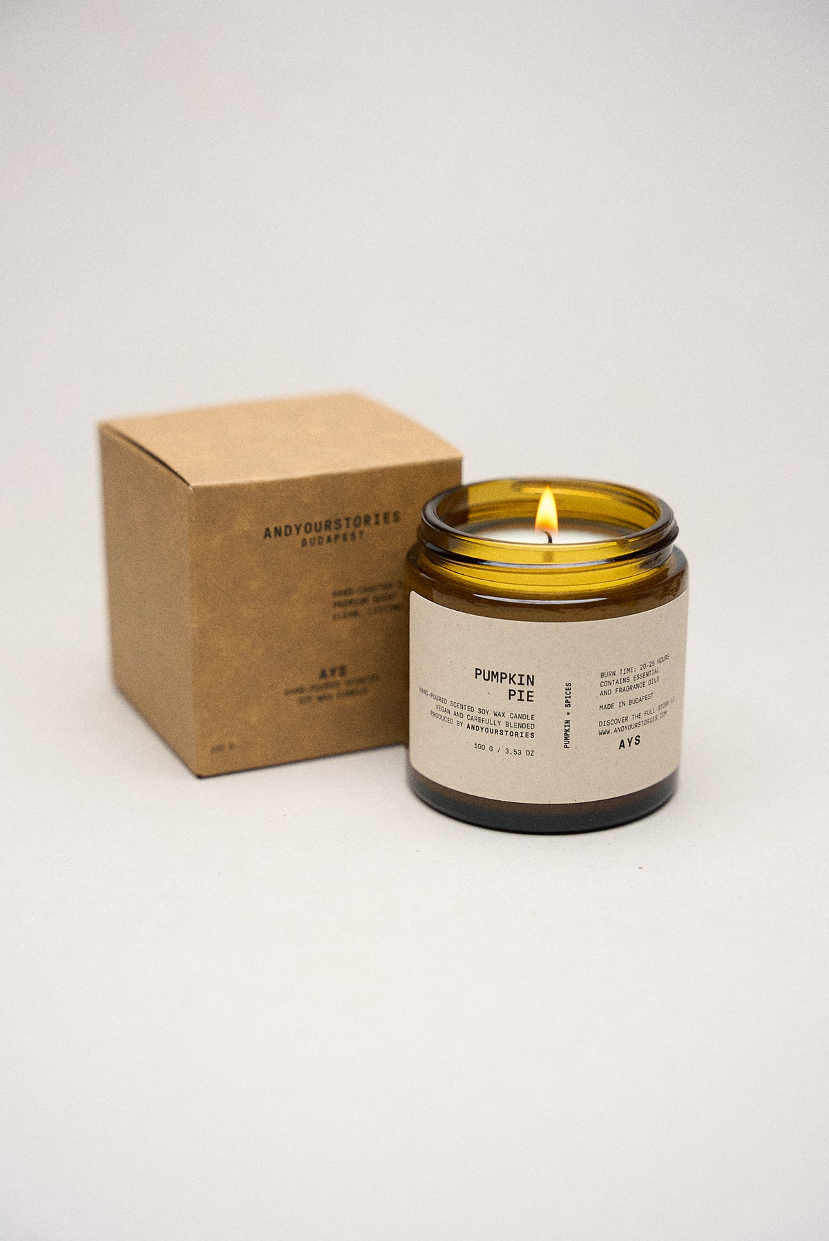 Vela Aromática Pumpkin Pie, Aroma Cálido a Canela y Especias - 20/25 Horas