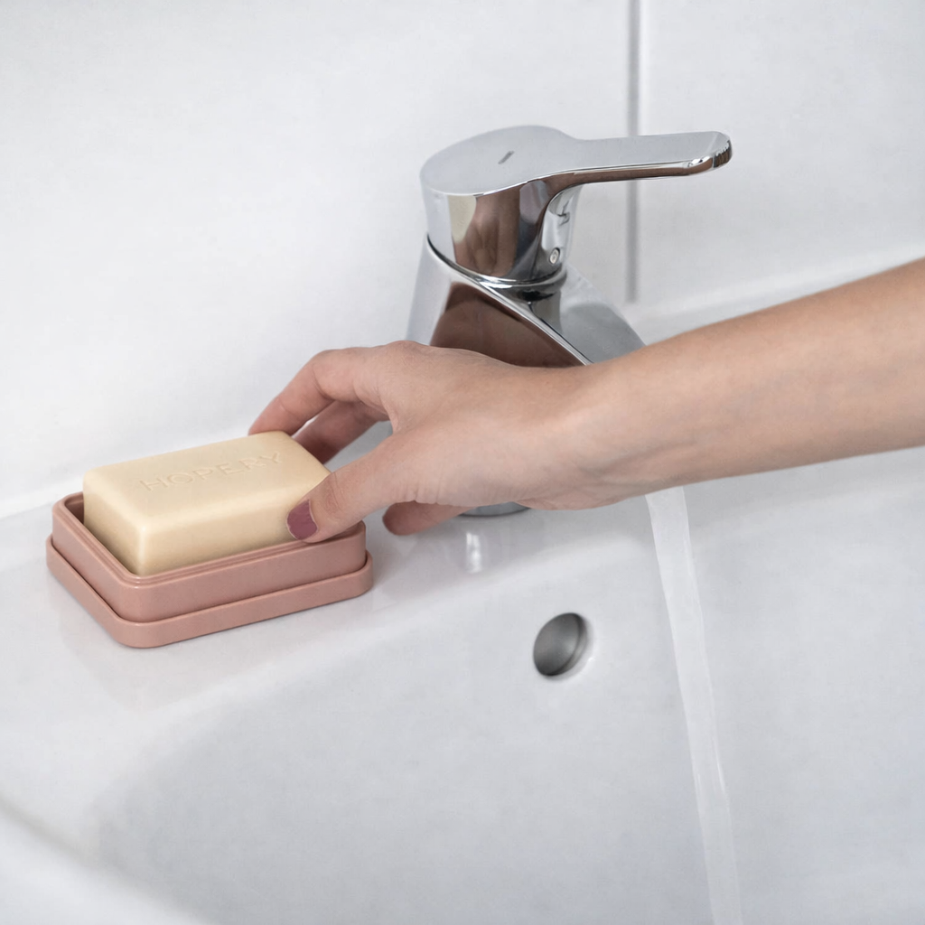 Jabonera hecha con Bambú y Maíz - Hogar y Viajes color TAUPE | HOPERY