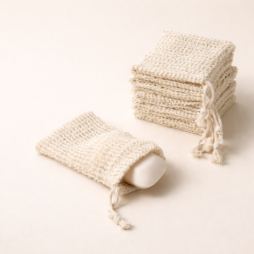 Bolsa de Sisal para Jabón - Malla de Fibra Natural