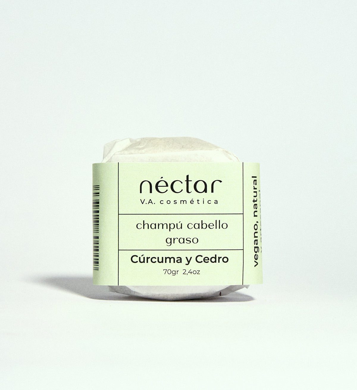 Champú Sólido de Cúrcuma y Cedro para cabello graso - Néctar